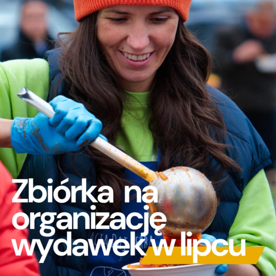 Zbiórka na organizację wydawek jedzenia w Lipcu.